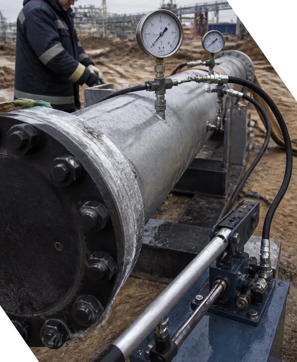 Проведение испытаний трубопроводов на прочность в Ефремах
